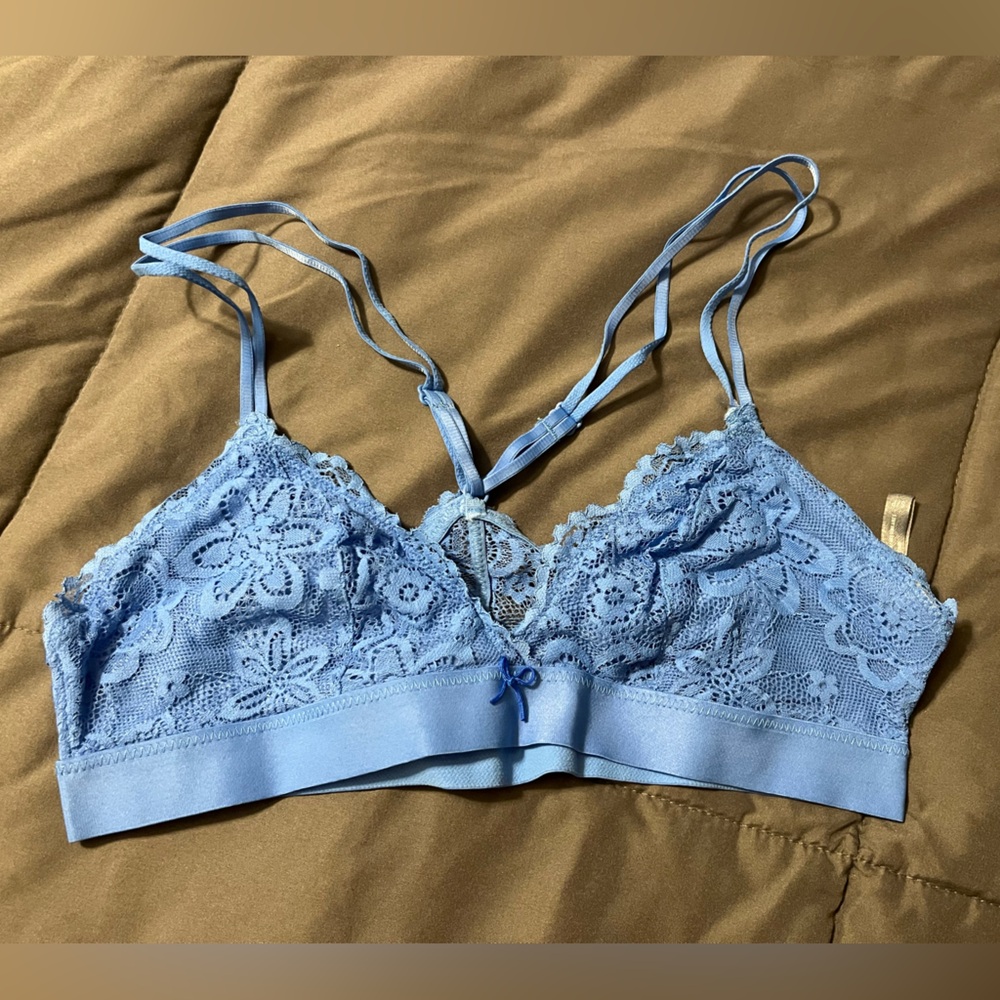Aerie Light Blue Lace Bralette